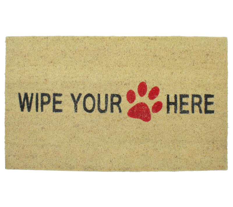 Northlight Animal Print "Wipe Your Paw Here" Dormat 18" x 30" — View 3