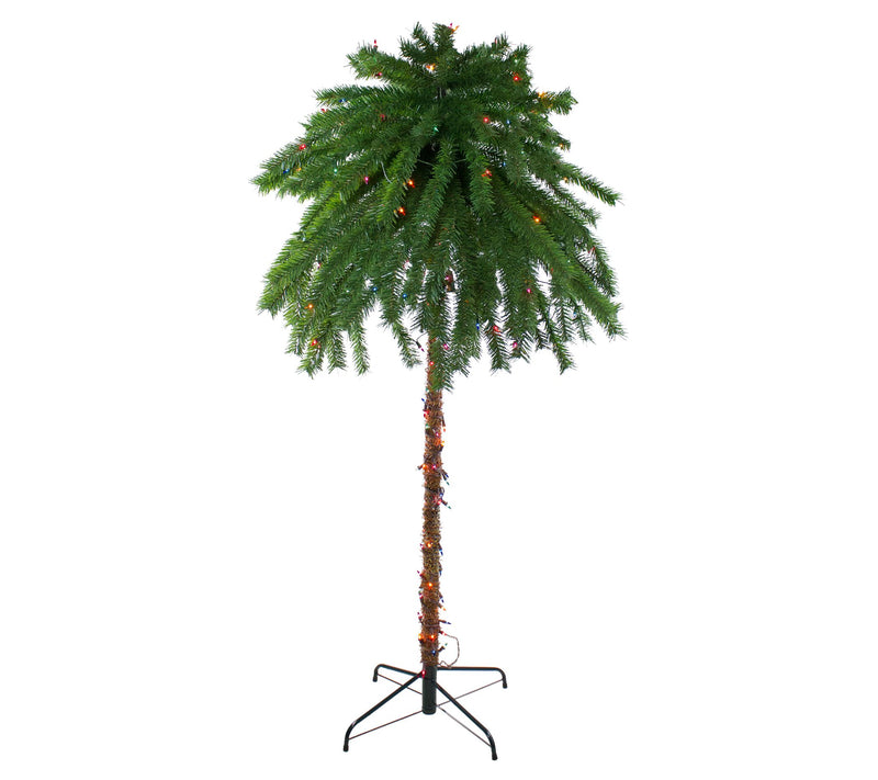 Northlight 6' Artificial Tropical Palm Tree Multicolor Lights — View 3
