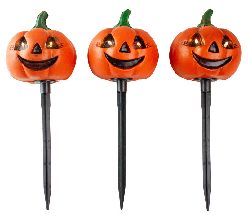 Northlight S/3 Lit Jack-o-Lantern Halloween Pathway Markers — Main view