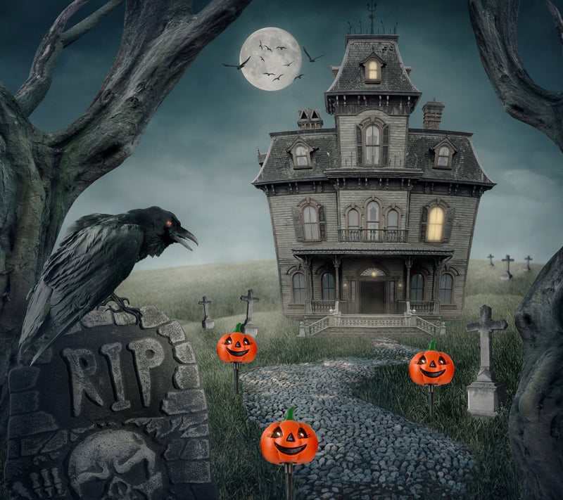 Northlight S/3 Lit Jack-o-Lantern Halloween Pathway Markers — View 5