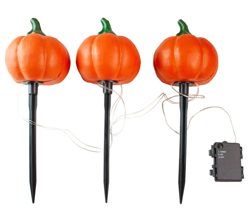 Northlight S/3 Lit Jack-o-Lantern Halloween Pathway Markers — View 4