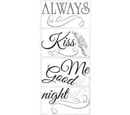 RoomMates Always Kiss Me Goodnight Peel & StickWall Decals