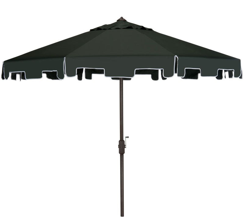 Safavieh Zimmerman 9' Tilt and Crank Market Umbrella w/Flap — View 6