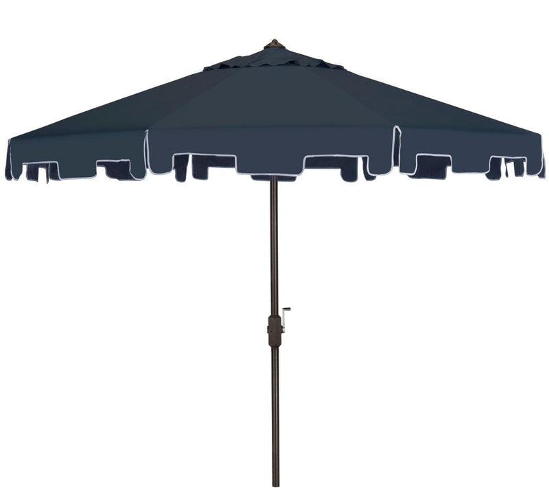 Safavieh Zimmerman 9' Tilt and Crank Market Umbrella w/Flap — View 17