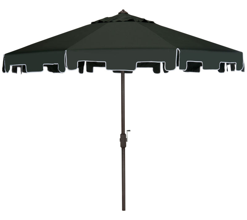 Safavieh Zimmerman 9' Tilt and Crank Market Umbrella w/Flap — View 13