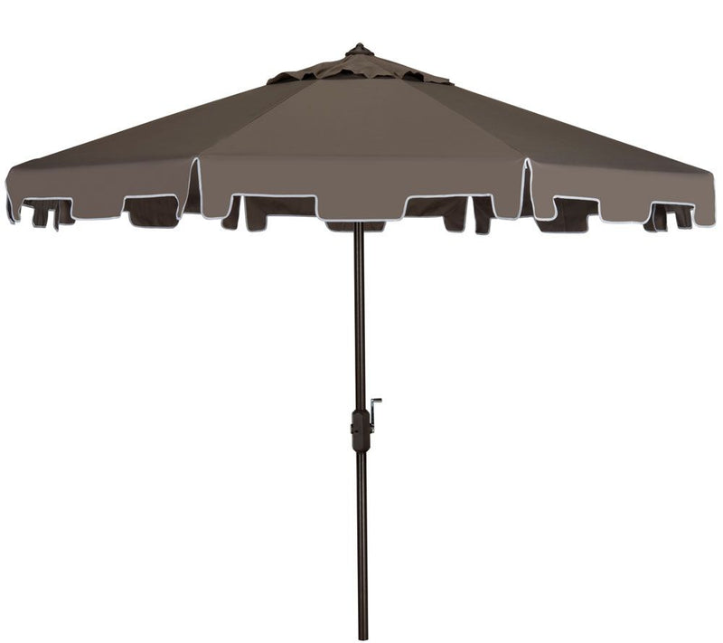 Safavieh Zimmerman 9' Tilt and Crank Market Umbrella w/Flap — View 15