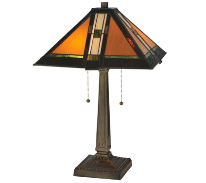 Meyda Tiffany-Style 22"H Montana Mission TableLamp