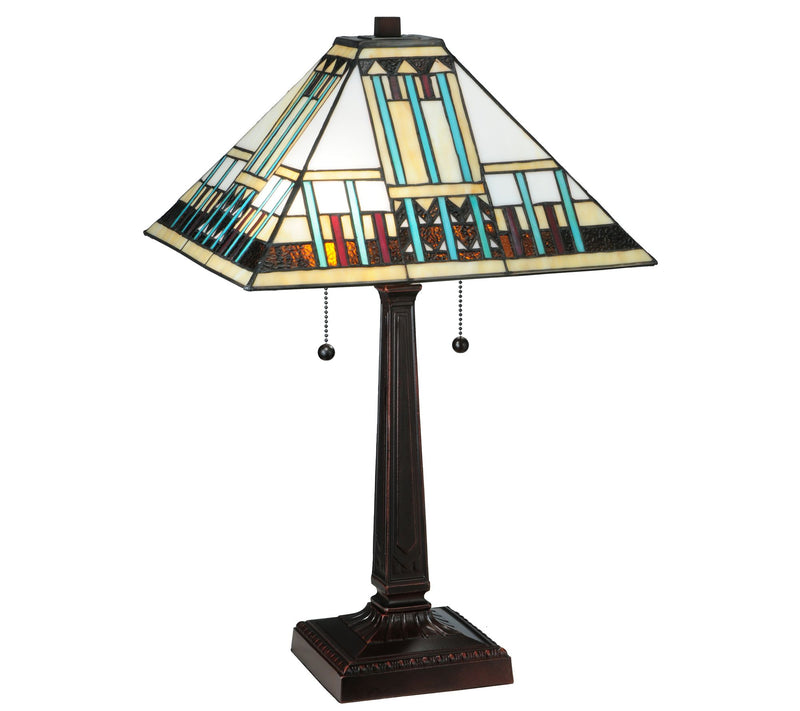 Meyda Tiffany-Style 23"H Prairie Peaks Table Lamp — Main view