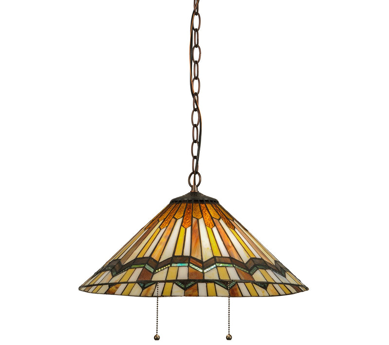 Meyda Tiffany-Style Prairie Delta Pendant Lamp — Main view