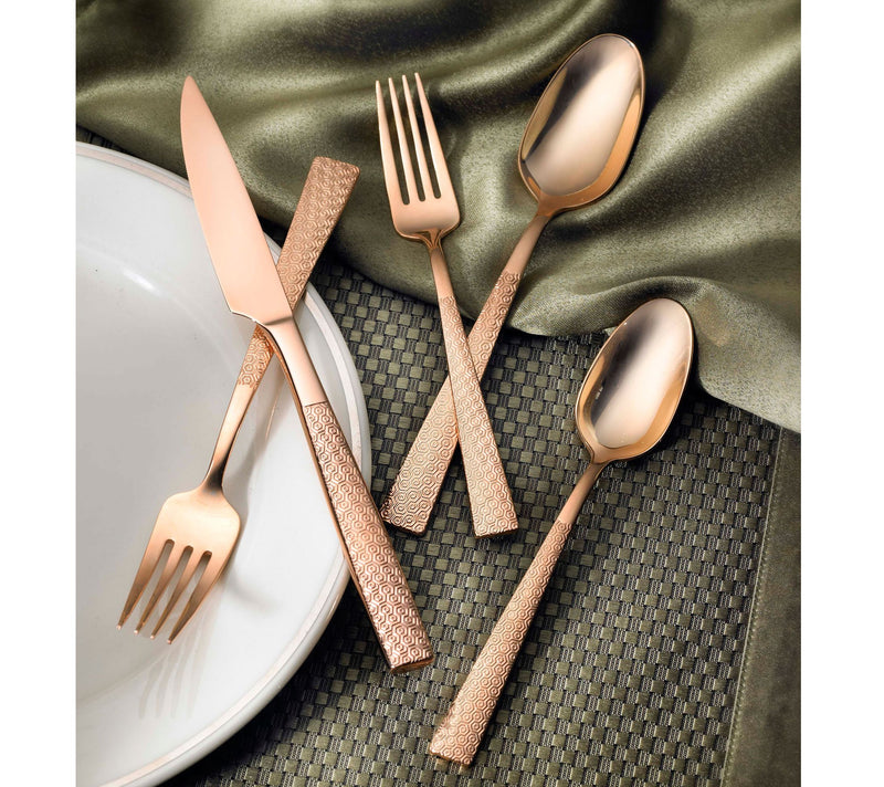 Argent Orfevres 24kt Rose Gold-Plated 18/10 5-pc Place Settin — View 2