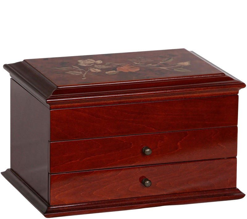 Mele & Co. Brayden Wooden Jewelry Box in WalnutFinish — Main view