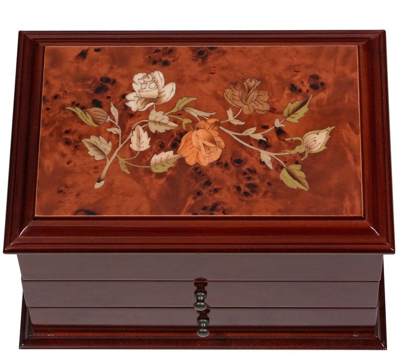Mele & Co. Brayden Wooden Jewelry Box in WalnutFinish — View 2