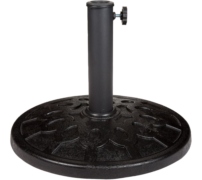 Pure Garden 19-lb Round Black Ornate Umbrella Base — Main view