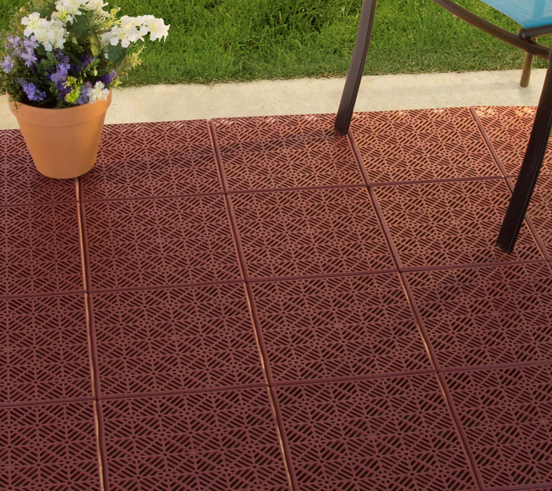 Pure Garden Interlocking Patio, Deck or GarageFloor Tiles 6pc — View 3
