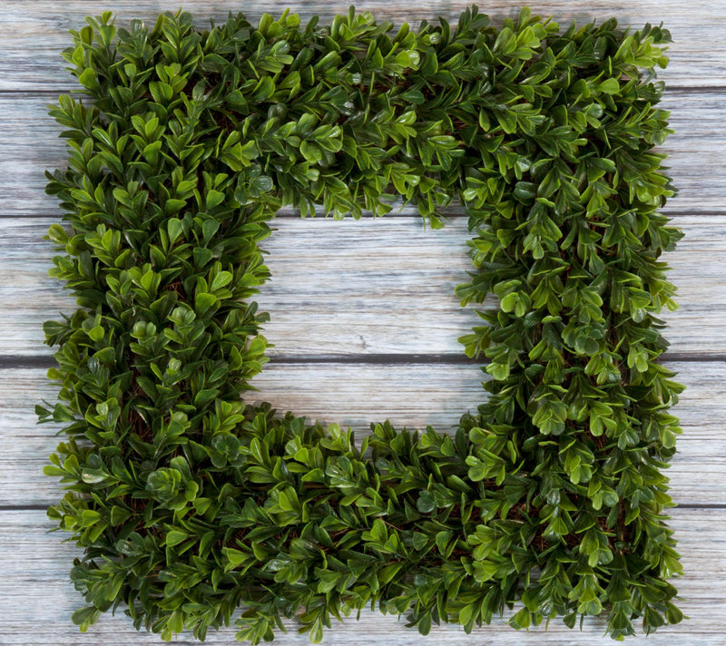 Pure Garden 16.5" Square Boxwood Wreath — View 3