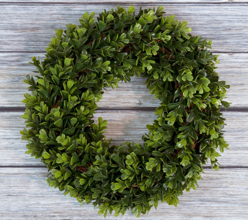 Pure Garden 14" Round Boxwood Wreath — View 3