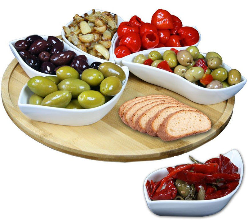 Elama Signature 13.5" 7-pc Appetizer and Condiment Server Set — View 2