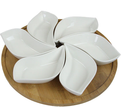Elama Signature 13.5" 7-pc Appetizer and Condiment Server Set