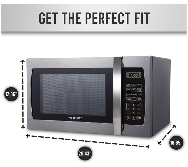 Farberware Pro 1.3 Cubic Foot 1000-Watt Microwave Oven — View 3