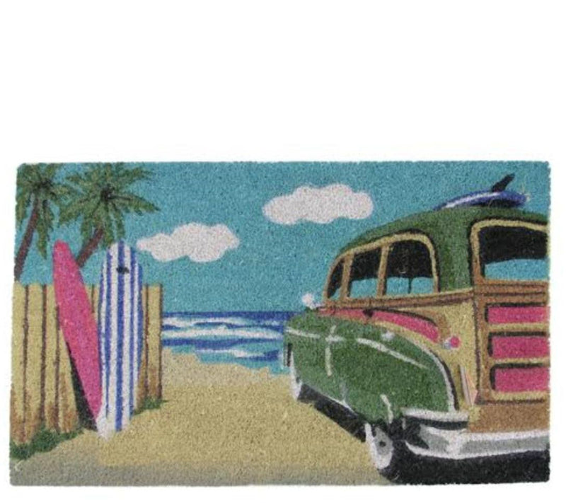 Northlight Multicolor Car on Beach Door Mat — Main view