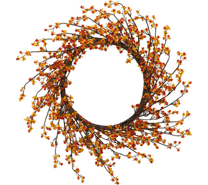 24" Sweet Bitter Wreath by Nearly Natural