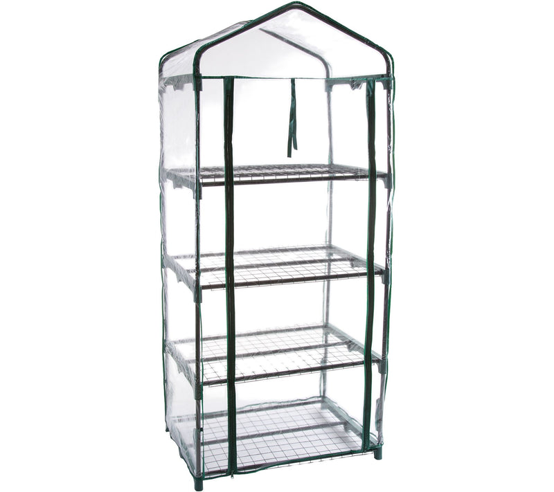 Pure Garden 4-Tier Mini Greenhouse with 4 Shelves and Cover — Main view