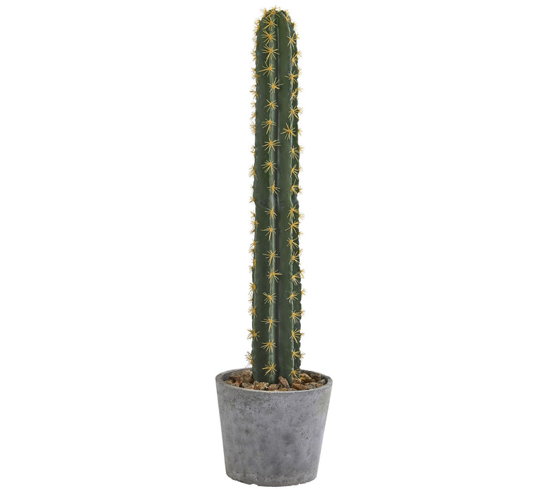 41" Lifelike Cactus in Concrete Planter by Nearly Natural — Main view