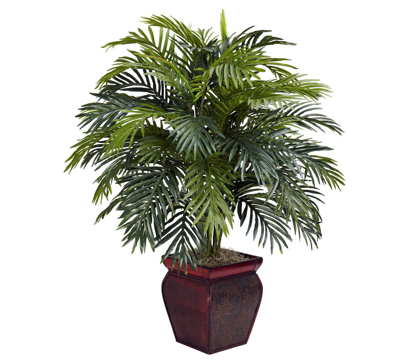 Areca Silk Plant w/Decorative Planter by NearlyNatural — Main view