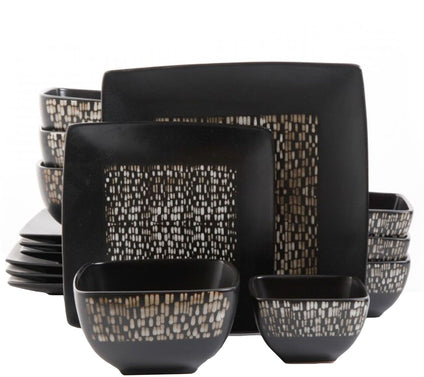 Elama Rayn 16-piece Stoneware Dinnerware Set