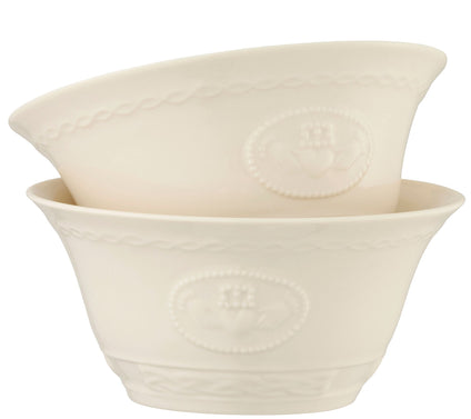 Belleek Set of 2 Claddagh Bowls