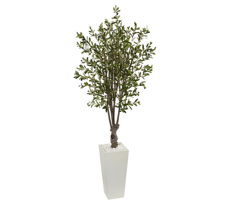 6' Olive Artificial Tree in Planter by Nearly Natural — Main view