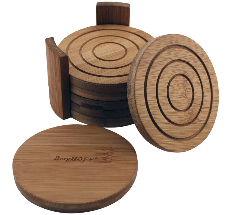 BergHOFF Bamboo 7-Piece Coaster Set — View 2