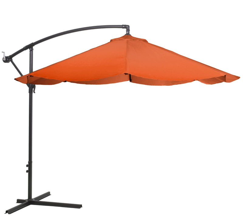 Pure Garden Hanging 10-Foot Patio Umbrella, Easy Crank & Base — View 7