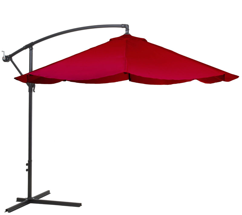 Pure Garden Hanging 10-Foot Patio Umbrella, Easy Crank & Base — View 9