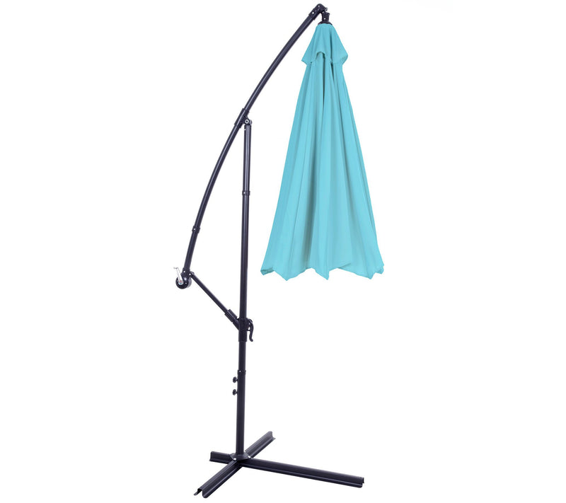 Pure Garden Hanging 10-Foot Patio Umbrella, Easy Crank & Base — View 12