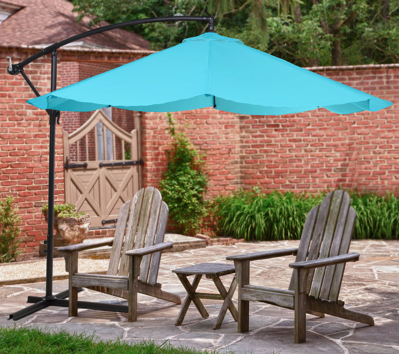 Pure Garden Hanging 10-Foot Patio Umbrella, Easy Crank & Base — View 13
