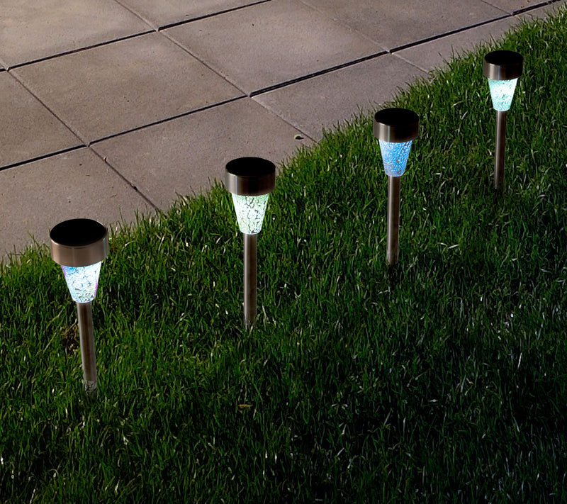 Pure Garden Outdoor LED Solar Light Mosaic Pillar — View 7