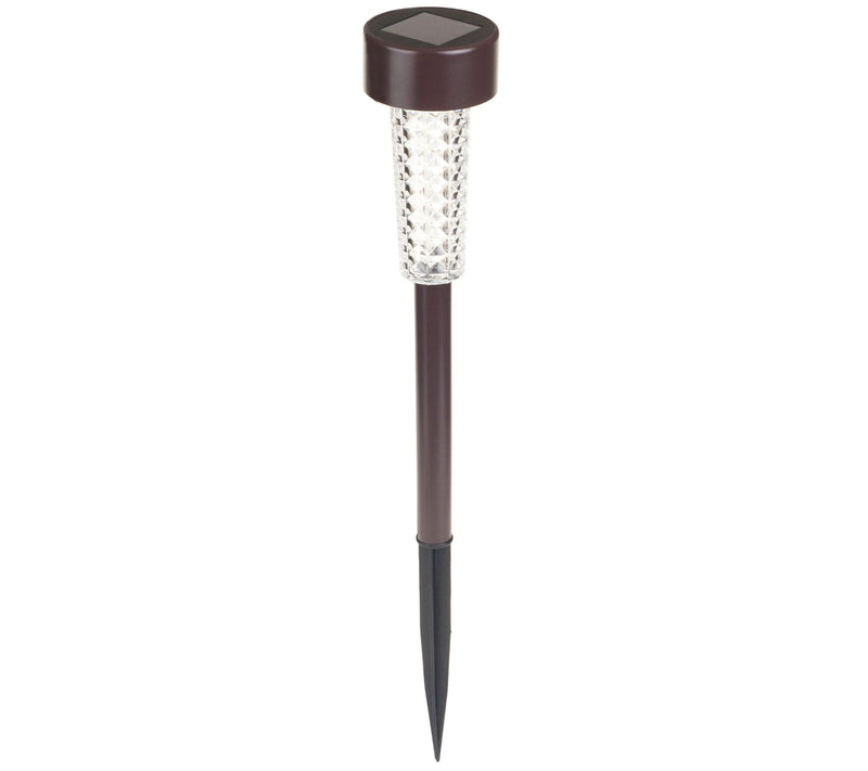 Pure Garden Textured LED Solar Path Lights - Bronze Set of 6 — View 2