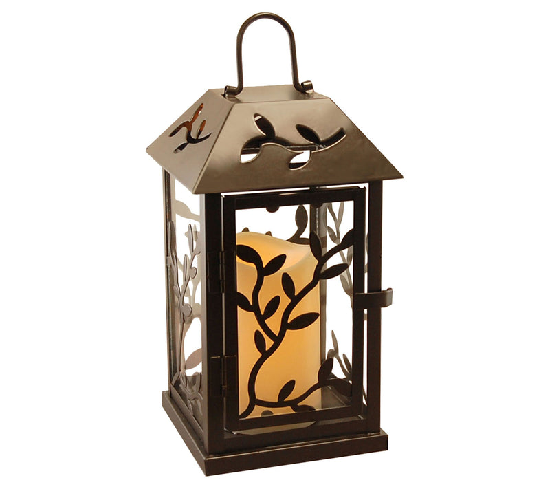 LumaBase Vine Metal Lantern with Removable Flameless Candle — Main view