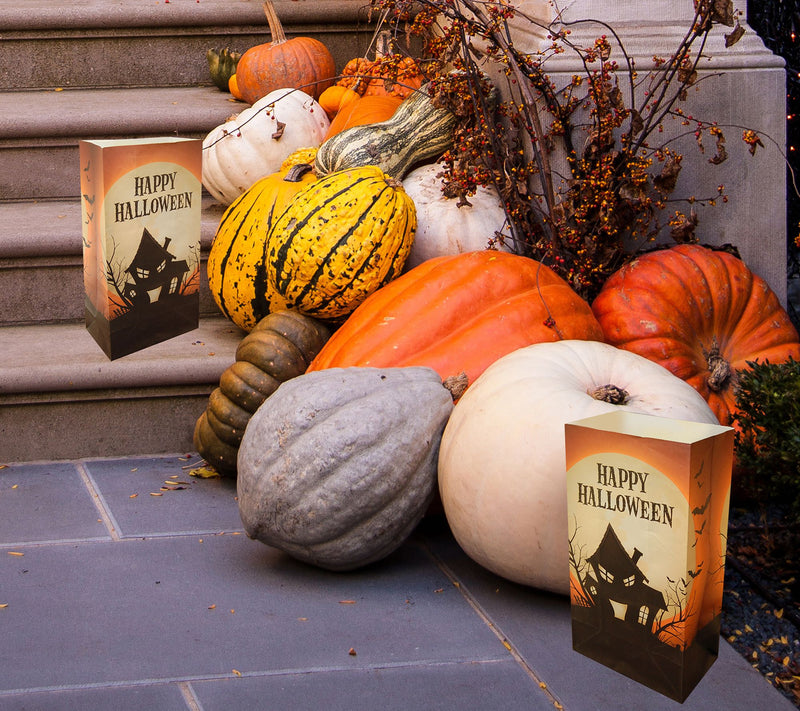 LumaBase Set of 24 Haunted House Luminaria Bags — View 2