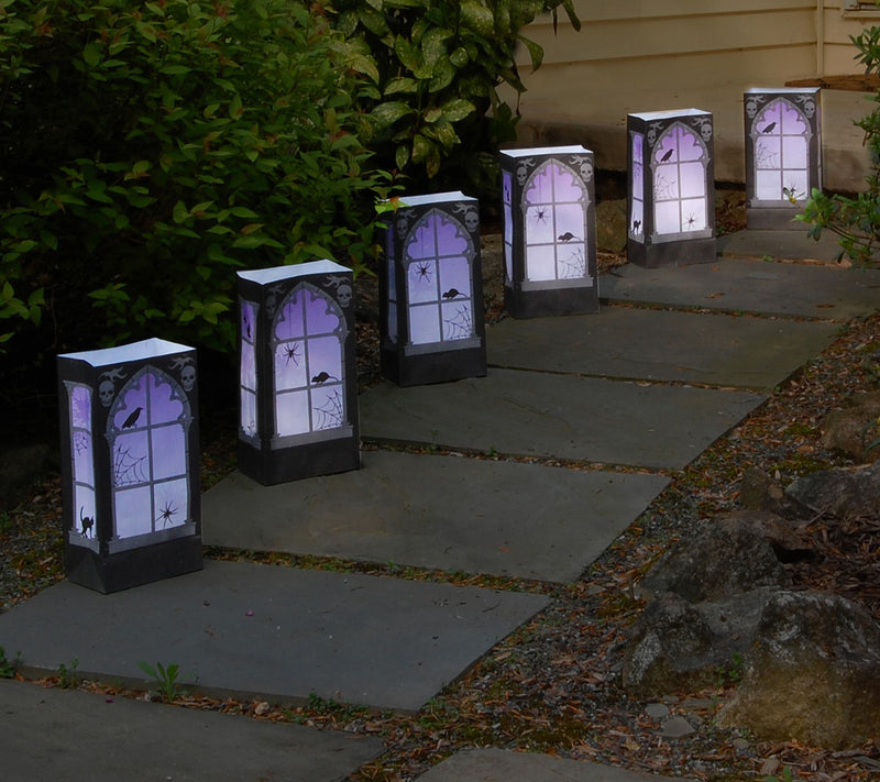 LumaBase Set of 24 Haunted Lantern Luminaria Bags — View 2