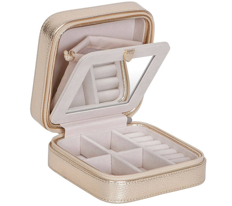 Mele & Co. Luna Travel Jewelry Case in MetallicFaux Leather — View 6