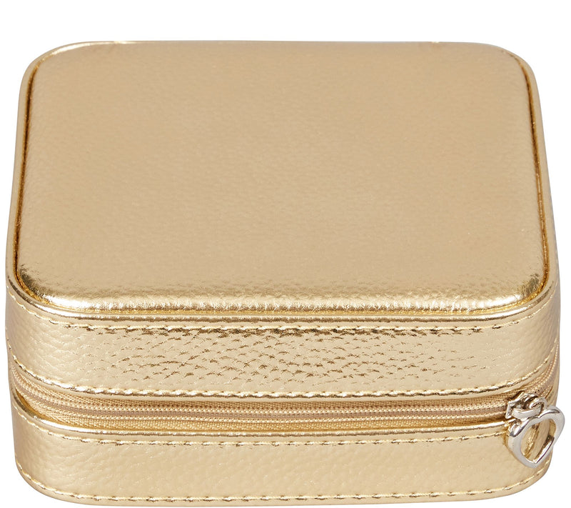 Mele & Co. Luna Travel Jewelry Case in MetallicFaux Leather — Main view