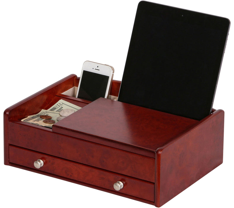 Mele & Co. Davin Men's Wooden Dresser Top Valet — View 2