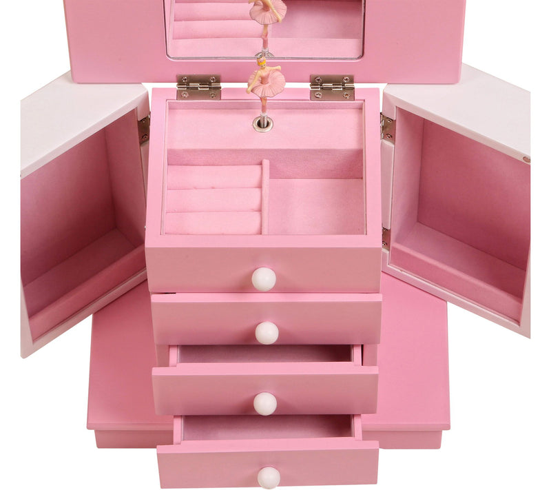 Mele & Co. Elise Wooden Musical Ballerina Jewelry Box — View 4