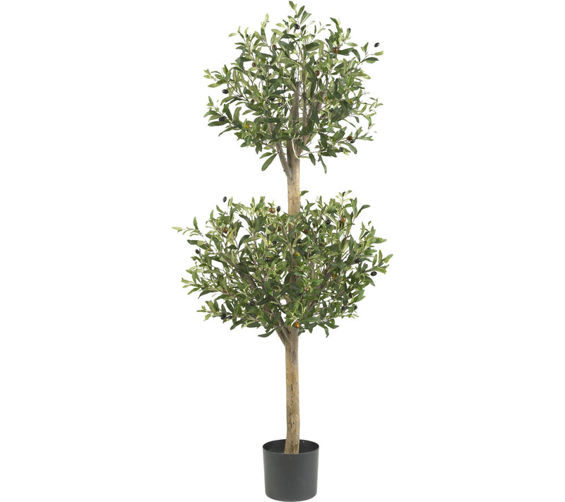 4.5' Olive Double Topiary Silk Tree by Nearly Natural — Main view