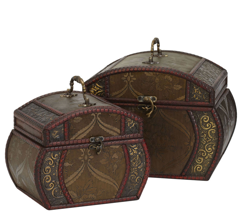 Decorative Chests Set of 2 by Nearly Natural — Main view