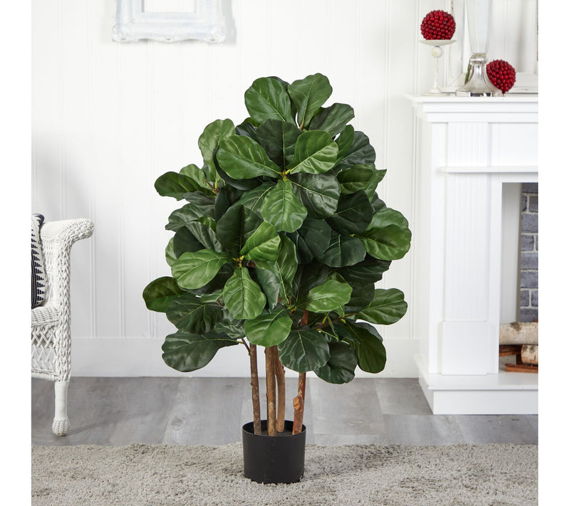 3.5' Fiddle Leaf Artificial Tree by Nearly Natural — View 2
