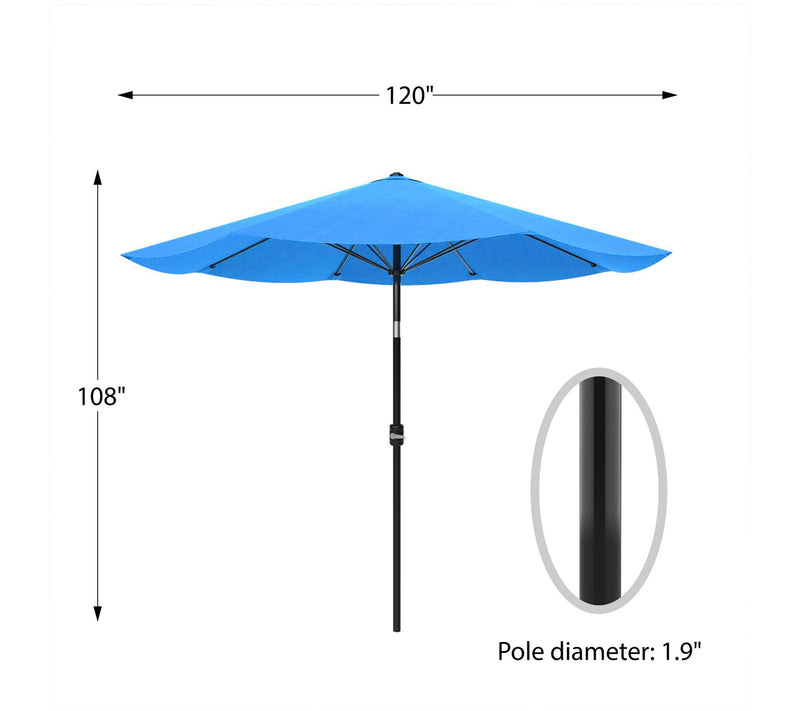 Pure Garden 10' Auto Tilt Patio Umbrella — View 12