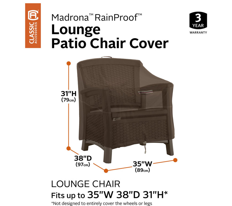Madrona RainProof Patio Lounge Chair Cover — View 5